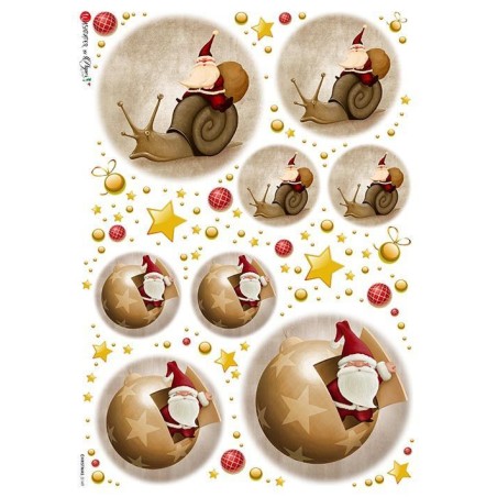 Papá Noel, Navidad. Papel de arroz A5, 22,5x16 cm | L'aura Bella