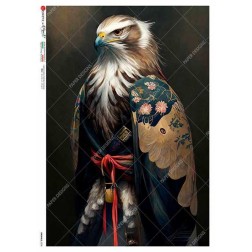 Águila con Kimono. Papel de arroz A5, 22,5x16 cm | L'aura Bella