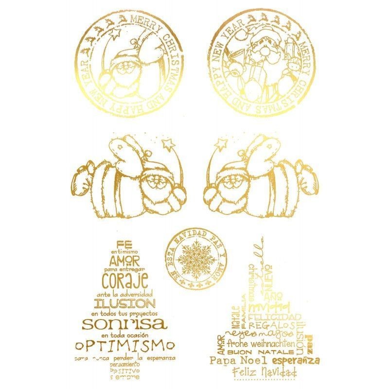 Árbol Navideño. Navidad, FOLEX Oro. 20x30cm, FSE014O | L'aura Bella