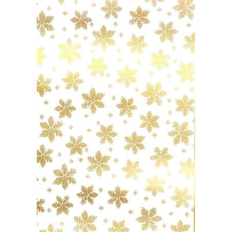 Copos de nieve. Navidad FOLEX Oro. 20x30cm FSE016O | L'aura Bella