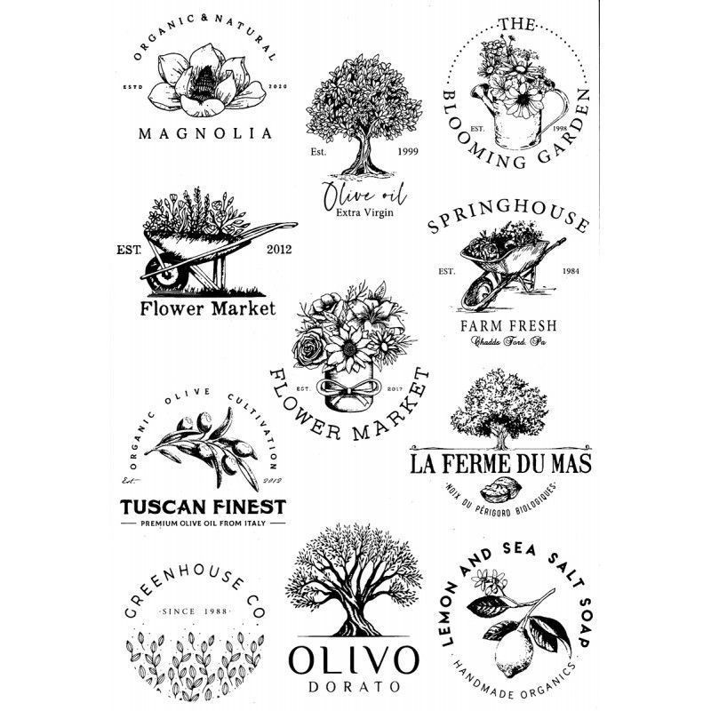 11 Etiquetas naturaleza. FOLEX Peltre. 20x30cm. FSE031P | L'aura Bella