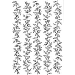 Ramaje, 5 cenefas hojas. FOLEX Peltre. 20x30cm FSE044P | L'aura Bella