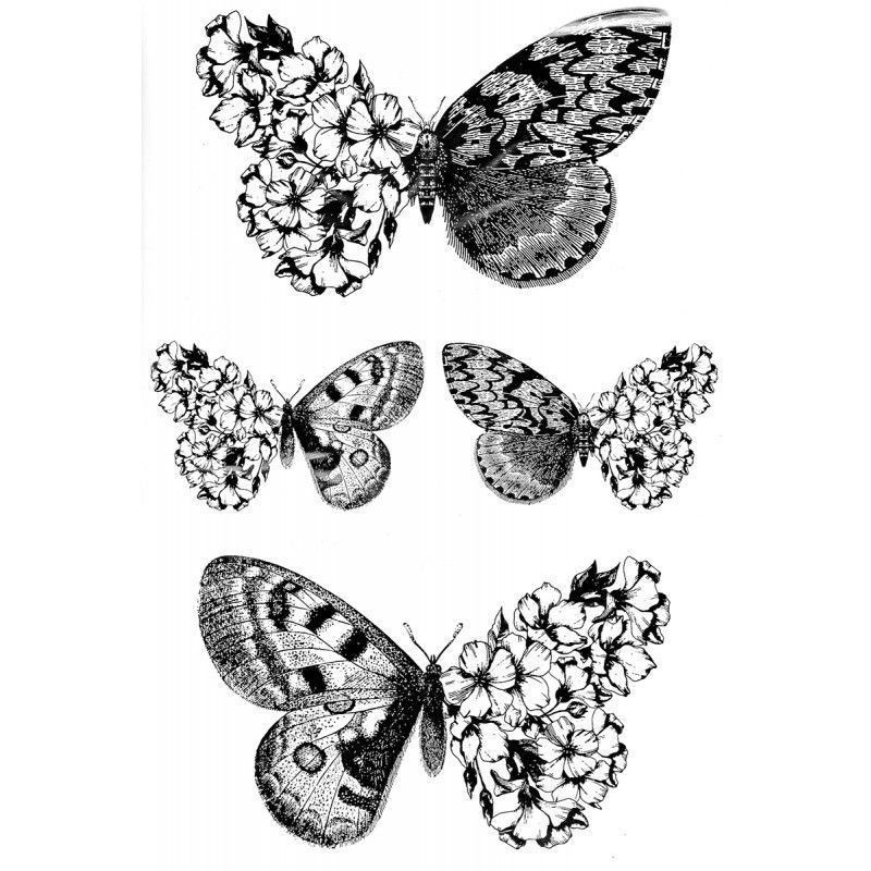 4 Mariposas. L'amina FOLEX Peltre. 20x30cm FSE053P | L'aura Bella