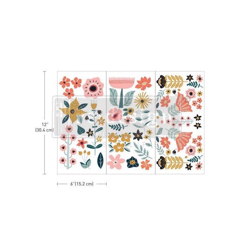 Doodle Flowers REDESIGN DECOR TRANSFERS® 656034 | L'aura Bella