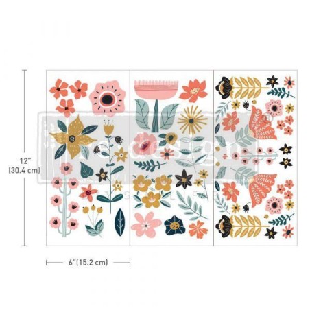 Doodle Flowers REDESIGN DECOR TRANSFERS® 656034 | L'aura Bella