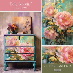 Bold Blooms. A1 Decoupage Fiber Paper Redesign 667399 | L'aura Bella