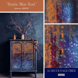 Rustic Blue Rust. A1 Decoupage Fiber Paper Redesign | L'aura Bella
