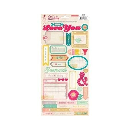 266 Adhesivos. Oh! Darling. Crate Paper. Decoraciones, Pegatinas