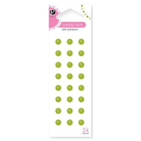 Perlas verdes brillantes. 24 uds.