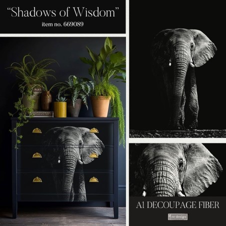 Shadows of Wisdom. A1 Decoupage Paper Redesign 669089 | L'aura Bella
