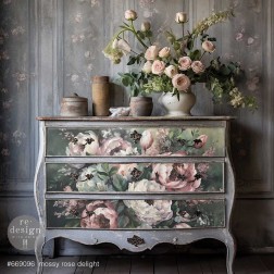Mossy Rose Delight. A1 Decoupage Paper Redesign 669096 | L'aura Bella