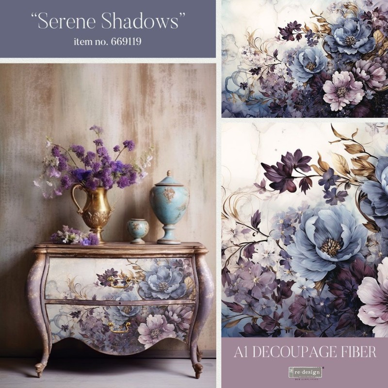 Serene Shadows. A1 Decoupage Paper Redesign 669119 | L'aura Bella