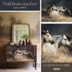 Wild Hearts Run Free A1 Decoupage Paper Redesign 669171 | L'aura Bella