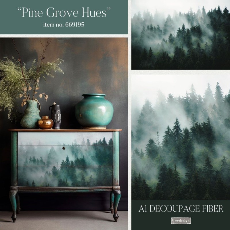 Pine Grove Hues. A1 Decoupage Paper Redesign 669195  | L'aura Bella