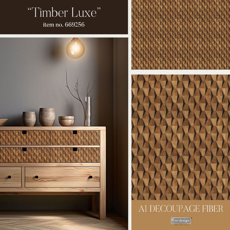 Timber Luxe. A1 Decoupage Paper Redesign 669256  | L'aura Bella