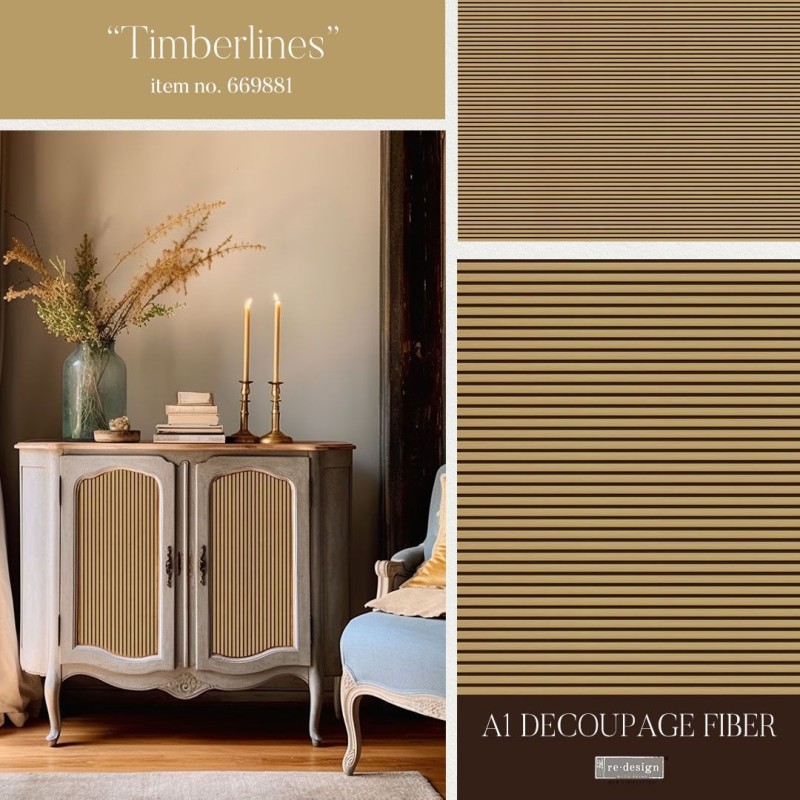 Timberlines. A1 Decoupage Fiber Paper Redesign 669881  | L'aura Bella