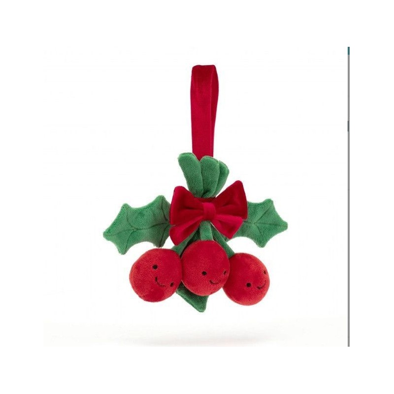 Amuseables Holly, Acebo Feliz (2023). Peluche Jellycat