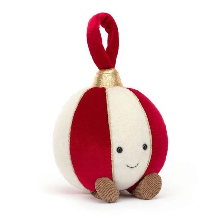 Amuseable Bauble, Bola de Navidad Feliz. Peluche Jellycat