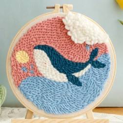 Kit Punch Needle Ballena Bonita. Kit manualidades DIY | L'aura Bella