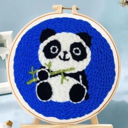 Kit Punch Needle Bebé Panda. Manualidades DIY | L'aura Bella