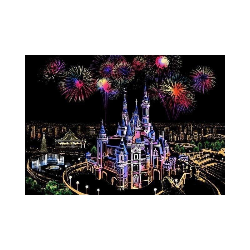 Kit Arte para Rascar: Castillo de los Sueños, 29.7x42cm | L'aura Bella