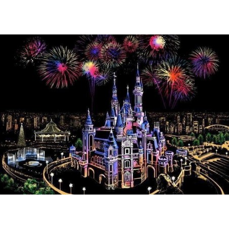 Kit Arte para Rascar: Castillo de los Sueños, 29.7x42cm | L'aura Bella