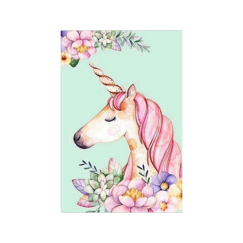 Diamond Painting: Unicornio. 40x50cm. Bastidor | L'aura Bella