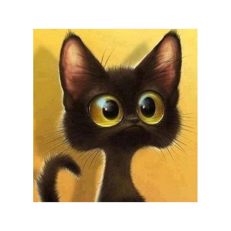 Diamond Painting: Gato Sorprendido. 40x50cm. Bastidor | L'aura Bella