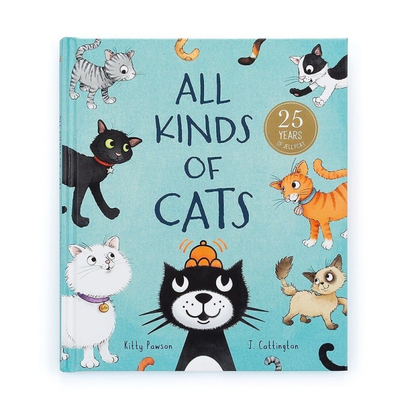 All Kinds of Cats, libro en inglés. Jellycat GLD6DDL | L'aura Bella