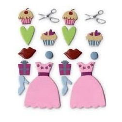 Brads decorados. Motivo cupcakes y vestidos. | L'aura Bella