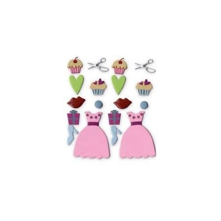 Brads decorados. Motivo cupcakes y vestidos. | L'aura Bella