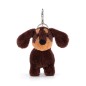 Otto Perro Salchicha Bag Charm. Peluche Jellycat