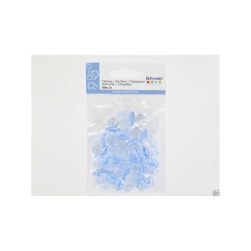 Pack de 5 Chupetes azules decorativos para scrap| L' aura Bella