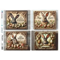 Conejos de Pascua. Papel arroz SOFT japonés, A3 SPA5611 | L'aura Bella