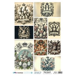 Conejos de Pascua. Papel arroz SOFT japonés, A3 SPA5610 | L'aura Bella