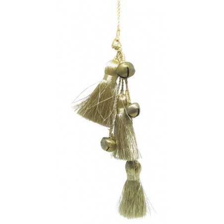 Cordón con borlas y cascabeles. Bell ornament 10x3 cm | L'aura Bella