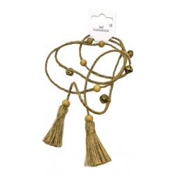 Cordón con borlas y cascabeles. Bell ornament 130x2 cm | L'aura Bella