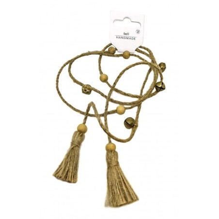 Cordón con borlas y cascabeles. Bell ornament 130x2 cm | L'aura Bella