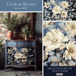 Cerulean Blooms I Decoupage Tissue Paper Redesign 669317 | L'aura Bella