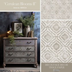 Cerulean Blooms II Decoupage Tissue Paper Redesign 669324 | L'aura Bella