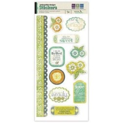 11 Adhesivos con relieve. We R Memory Keepers. Decoraciones, Pegatinas