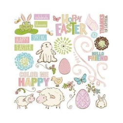 Rub ons happy easter. We R Memory Keepers. Decoraciones, Rub-Ons