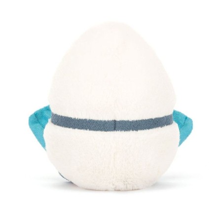 Amuseable Boiled Egg Scuba, huevo submarinista feliz. Peluche Jellycat