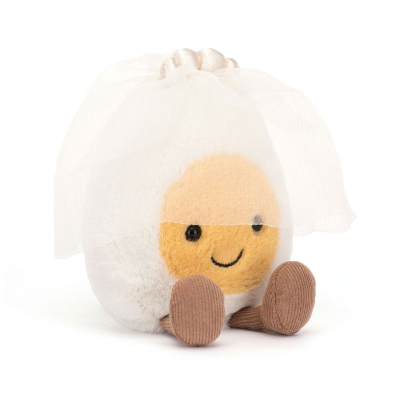 Amuseable Boiled Egg Bride. Peluche Jellycat A6BEBR | L'aura Bella