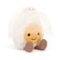 Amuseable Boiled Egg Bride, huevo novia feliz. Peluche Jellycat