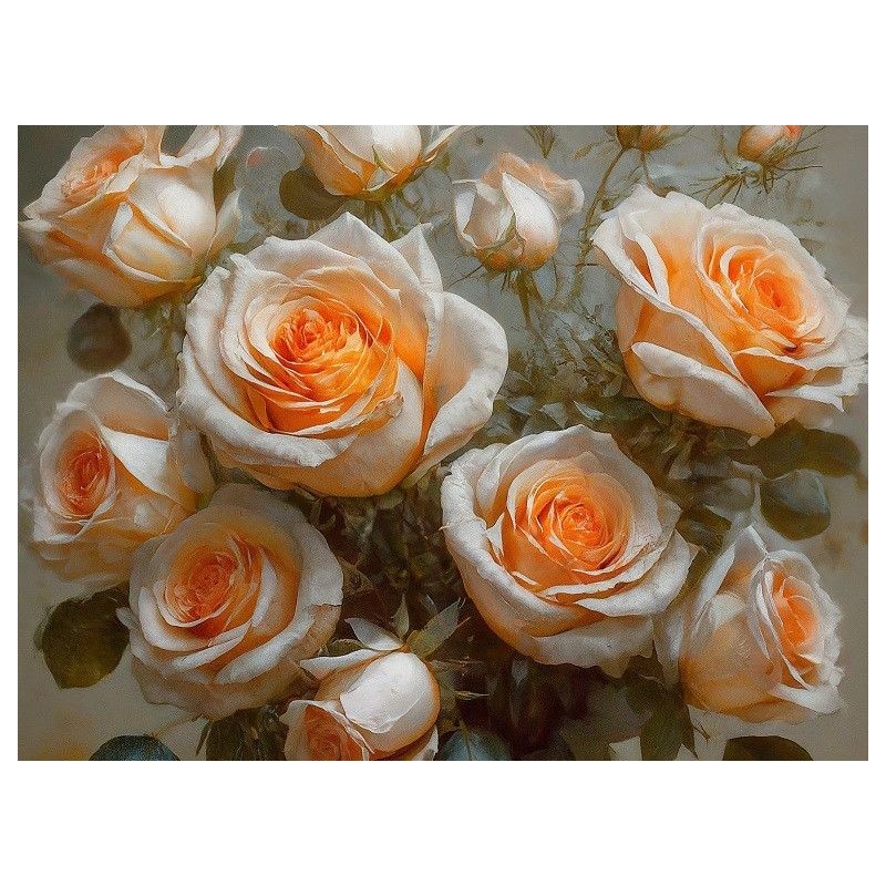 Roses on High A1. Papel Decoupage Mint by Michelle | L'aura Bella