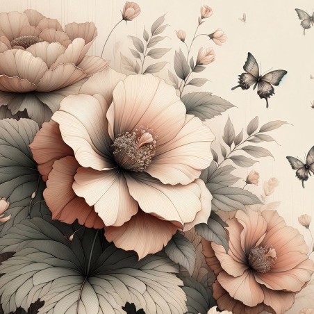 Peach Petals. Papel Decoupage Mint by Michelle. A3