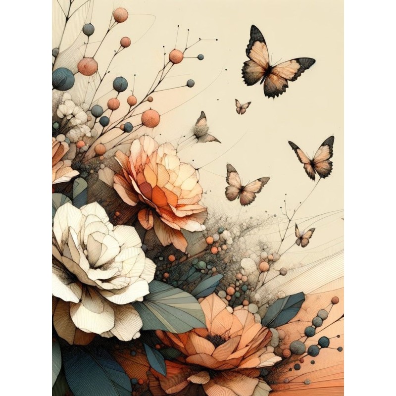 Peach OasisA1. Papel Decoupage Mint by Michelle | L'aura Bella