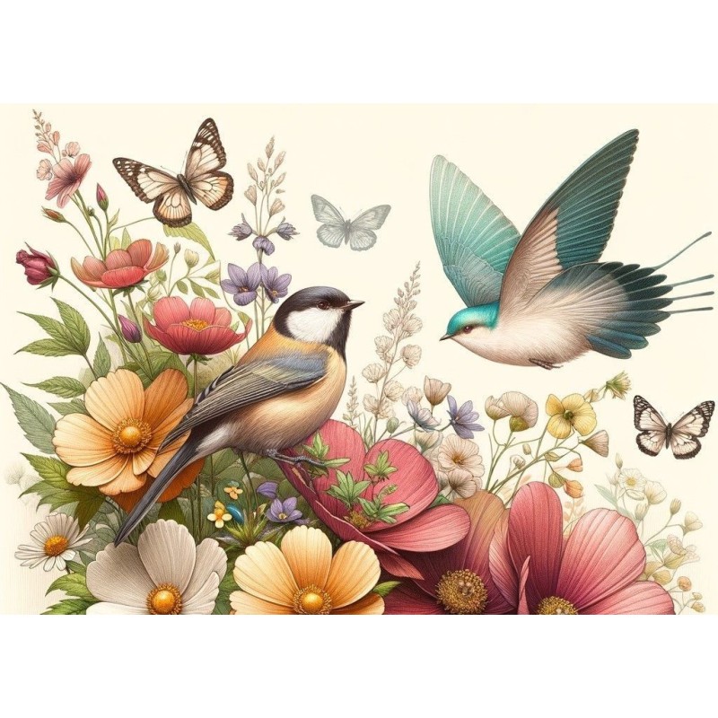 The Friendly Garden A1. Papel Decoupage Mint by Michelle | L'aura Bella