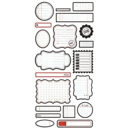 Label stickers. Pegatinas: etiquetas.. Basic Grey. Decoraciones, Pegatinas